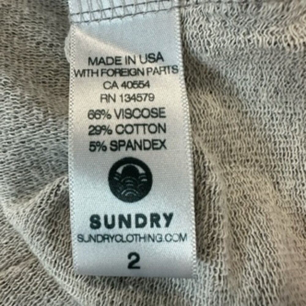 Sundry "Locals Only" Cropped Pullover Sweatshirt Medium 2 - Picture 7 of 9